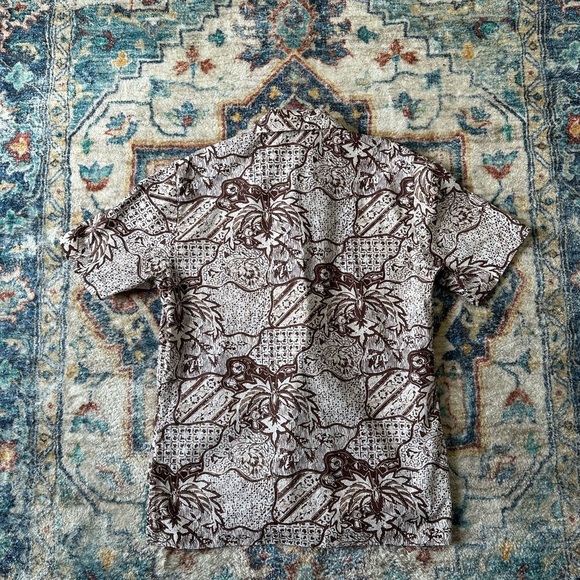 Vintage 1980s Jantzen Abstract Paisley Button-up Shirt Medium - Picture 2 of 4